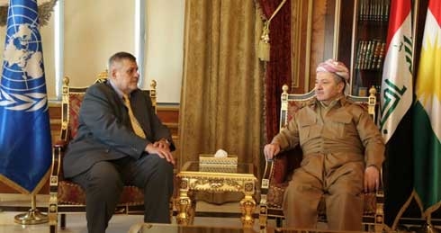 UN Envoy Meets with Barzani after “Successful” Election