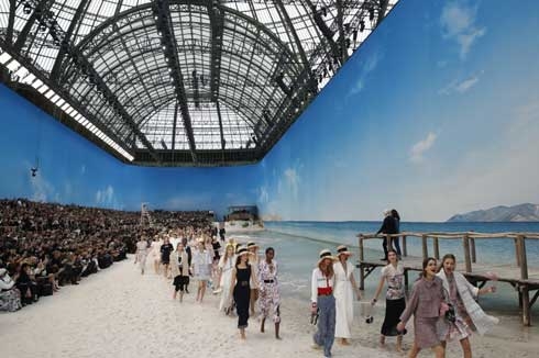 The sea, the sea: Chanel creates beach to cap Paris season