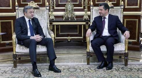 Masrour Barzani, Serbian Ambassador Discuss Bilateral Ties