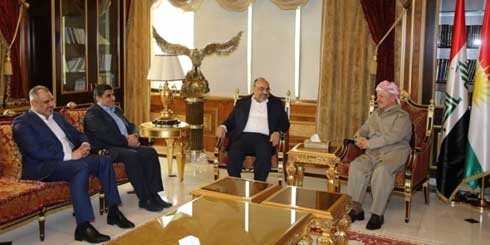 Barzani Receives Delegation from Iraqi Fatih Coalition