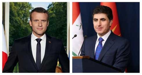 Prime Minister Barzani and President Macron discuss latest developments in Iraq