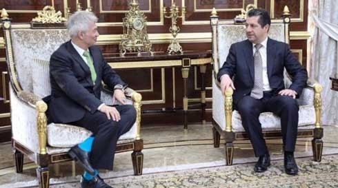 Masrour Barzani, EU Envoy Discuss Bilateral Ties