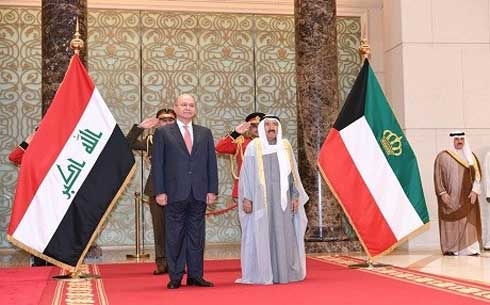 Iraqi president's delegation meets in Kuwait with Emir