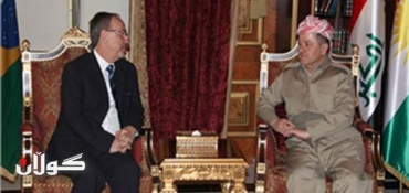 President Barzani Welcomes Brazil's Ambassador to Iraq