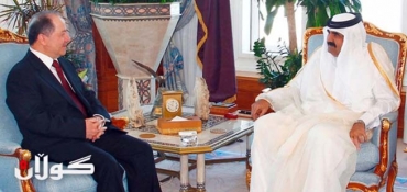 Qatari Emir and Crown Prince welcome Kurdistan President Barzani in Doha