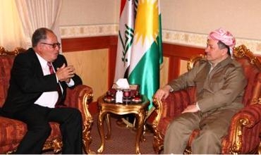 Serokê Herêma Kurdistanê pêşwazî li nivîskar û lêkolînerê Misrî Recaî Fayid kir