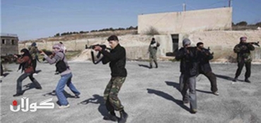 Defected Female Officer Training Syrian Rebels