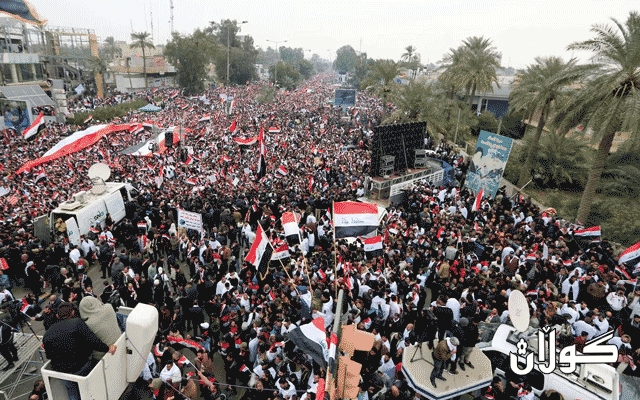  لە ساڵیادی خۆپیشاندانەکان، لە بەغدا خۆپیشاندان دەستیپێکردەوە